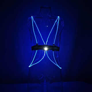 LED optisk fiber vest  til løbere og cyklister 